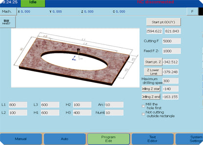 CNC Bridge Saw Attached Head for Sink Milling  For Processing Granite/ Marble/Quartz Countertop